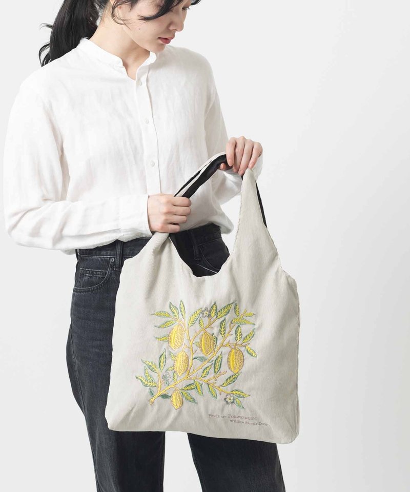 Jubilee 3D刺绣托特包 60×40cm 威廉·莫里斯 浅灰色 - 侧背包/斜挎包 - 聚酯纤维 灰色