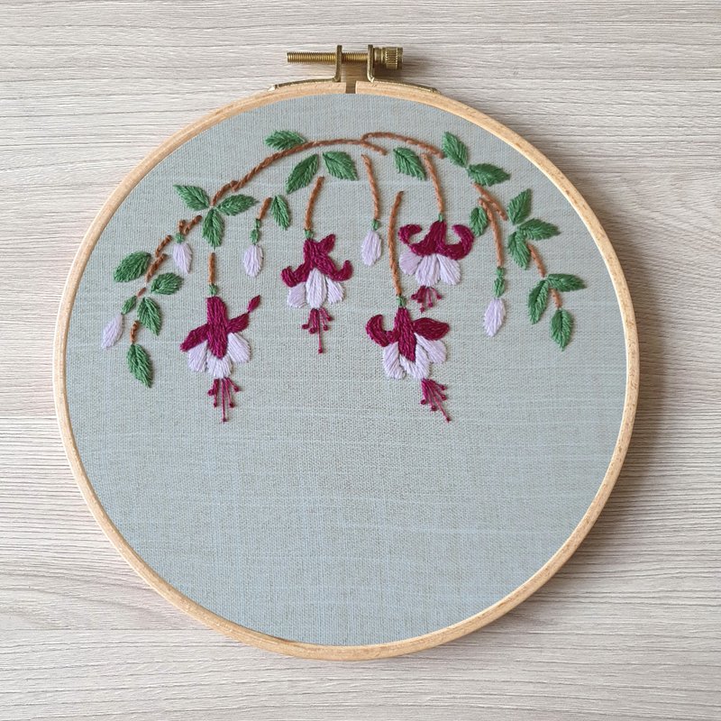 刺绣  Fuchsia pattern pdf DIY Design hand embroidery - 其他数码设计 - 其他材质 