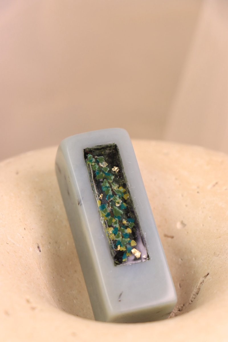 【日好手工刻印・原创树脂单章】厥里秘境 - 印章/印台 - 石头 蓝色