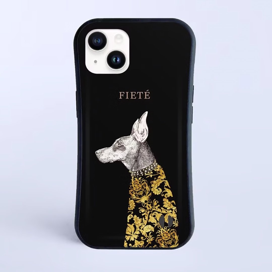 杜宾犬 / 防撞握感 iPhone 保护壳 - 手机壳/手机套 - 塑料 白色