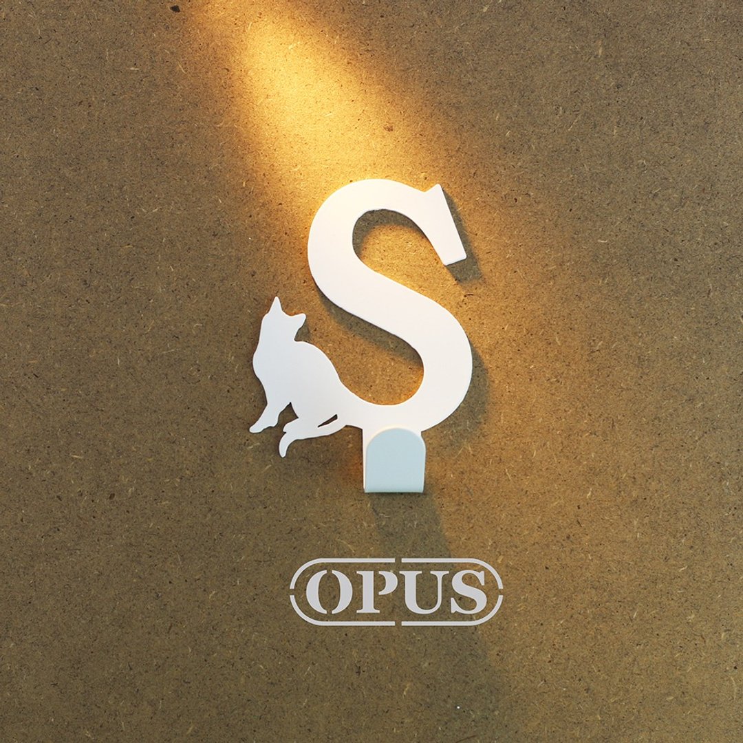 【OPUS东齐金工】当猫咪遇上字母S - 挂勾(优雅白)收纳/婚礼小物 - 墙贴/壁贴 - 其他金属 白色