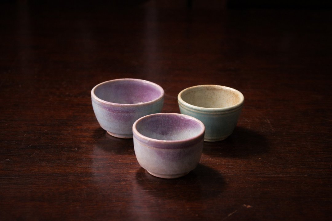 钧釉 品茗杯 (三只) - 茶具/茶杯 - 陶 紫色