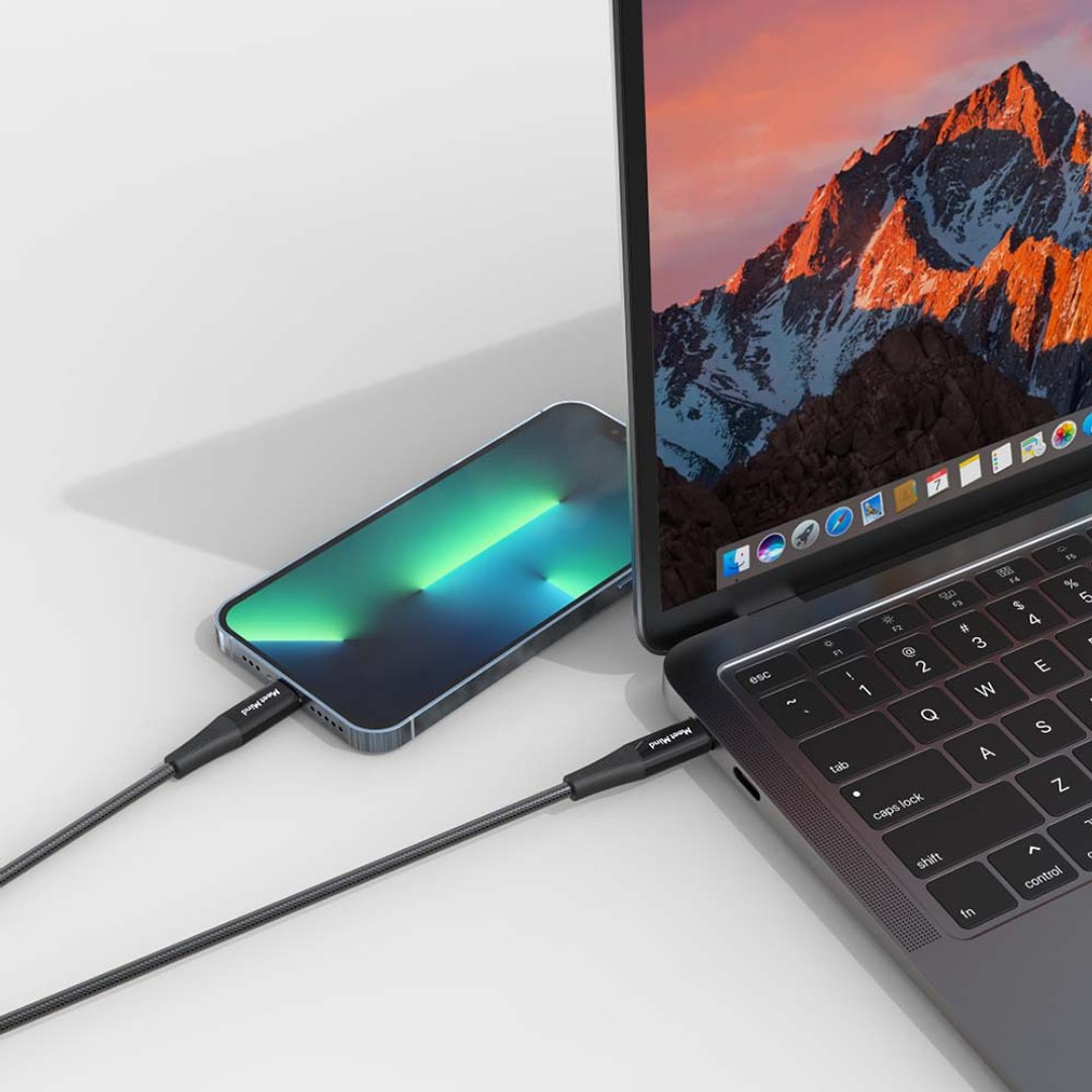 Meet Mind USB-C to USB-C 100W编织强化快速充电线(1.2M/2.2M) - 充电宝/传输线 - 其他材质 黑色