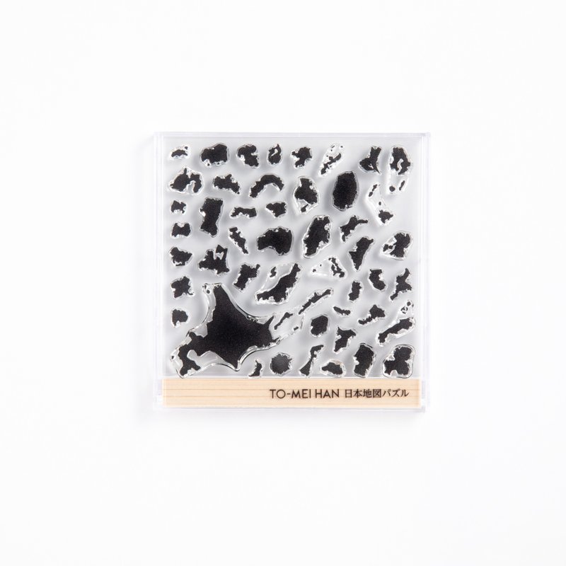 日本地图拼图 -TO-MEI HAN 可重复黏贴撕下的感光性树脂制透明印章 - 印章/印台 - 树脂 透明