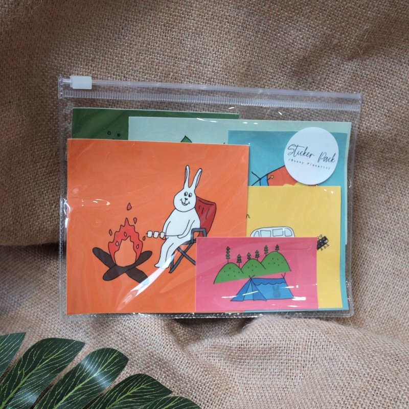 【安心出货】Camping Life 防水贴纸组 大张6张 - 现货 - 贴纸 - 防水材质 多色