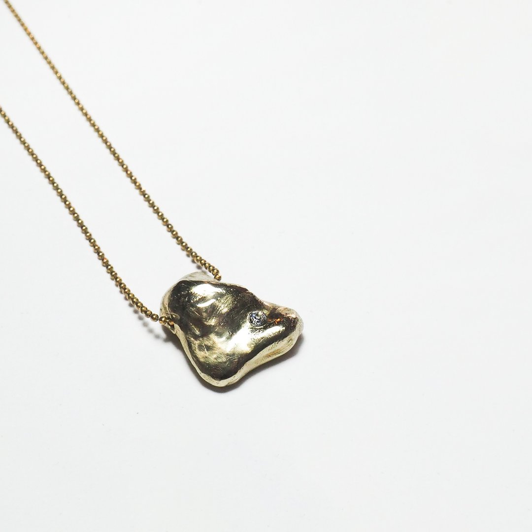 石- 对话 项链 Stone - Dialogue Necklace - 项链 - 纯银 金色