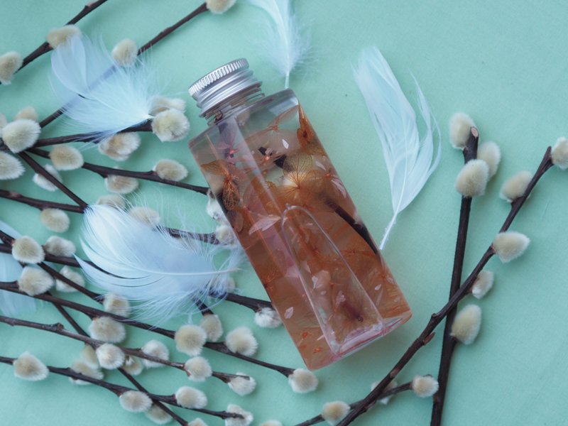 春暖花开浮游圆瓶 - 干燥花/捧花 - 植物．花 