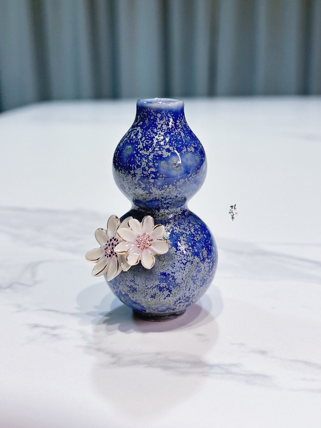 葫芦瓶 瓷花器 扩香 摆饰【林函苇艺术工作室】【订制】【手作】 - 摆饰 - 瓷 蓝色