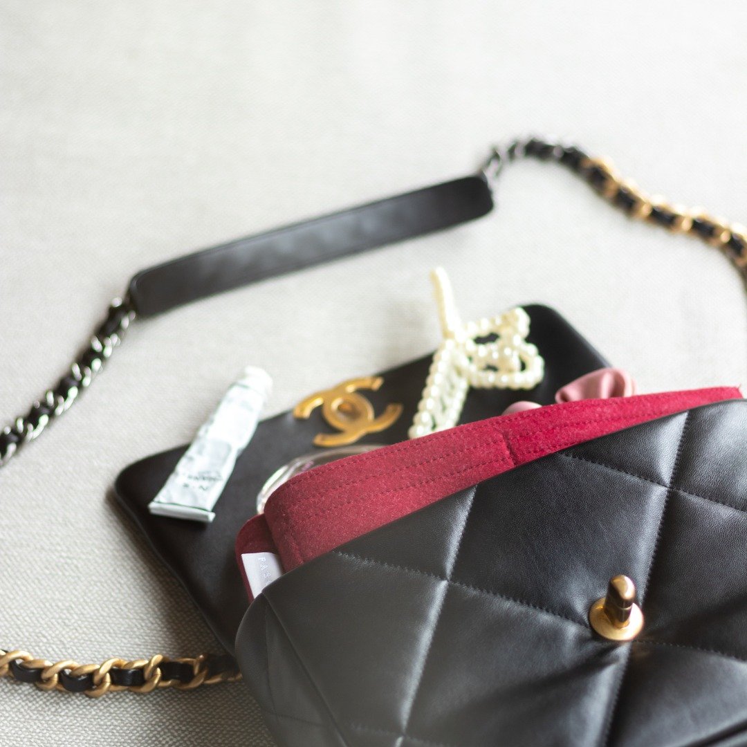 【香港制造|韩国绒布】手制内袋 Chanel 19 Large 30cm - 化妆包/杂物包 - 其他材质 多色