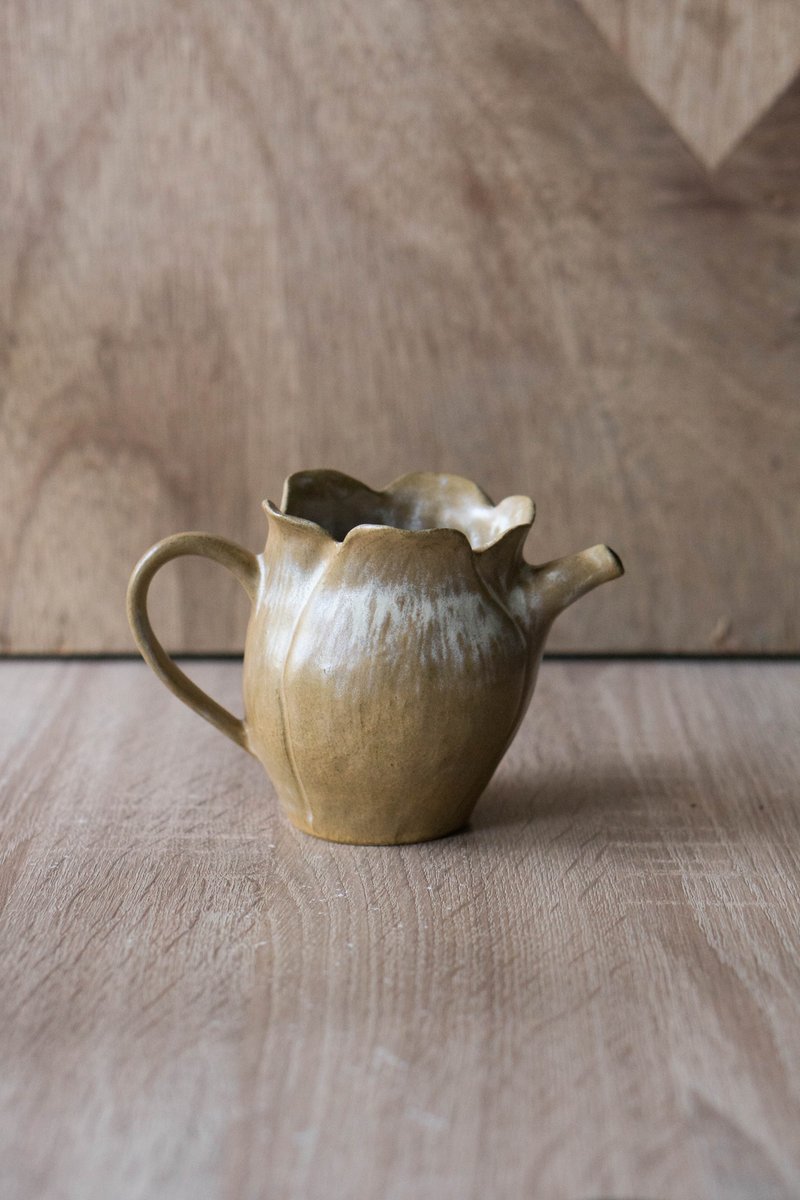 花型茶海 - 茶具/茶杯 - 陶 黄色