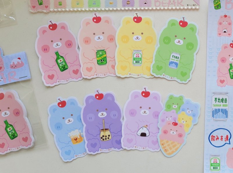 必需买醉的熊熊防水贴纸 行李箱贴纸 - 贴纸 - 纸 