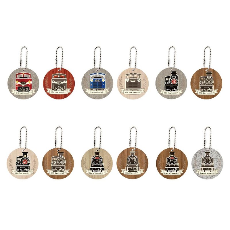 圆形吊牌-台湾经典复古火车头款图样 - 书签 - 木头 