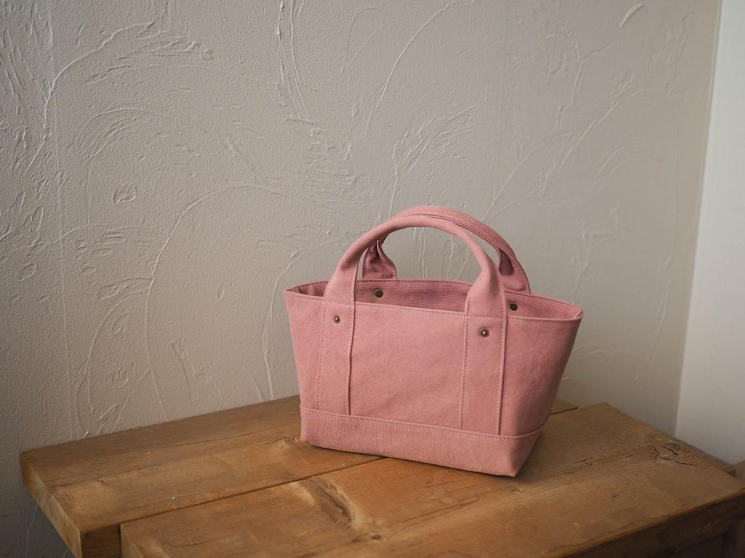 With a lid Tote S O Rose - 手提包/手提袋 - 棉 粉红色