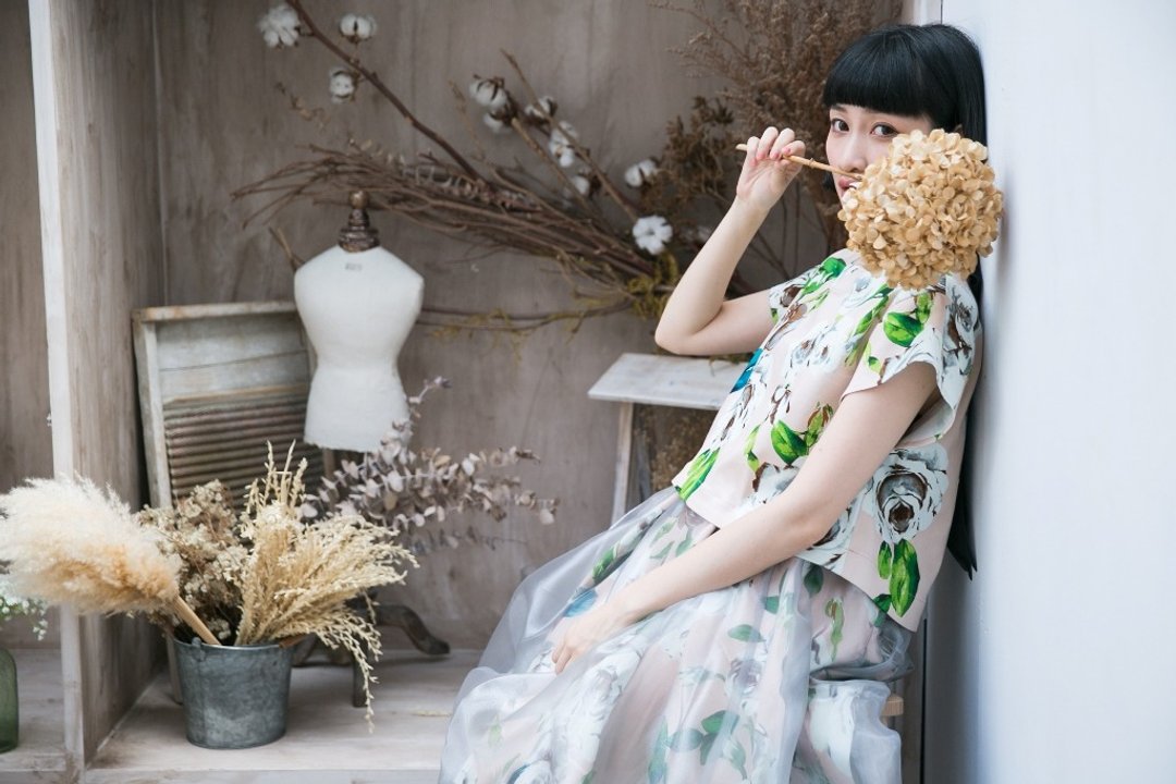 马克是超级淑女 印花府绸背后蝴蝶结外罩乌干纱两件套组 - 其他 - 棉 粉红色
