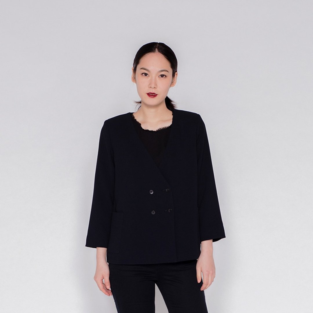 个性宣言 双排西装外套 Statement Double Breasted Blazer - 女装西装外套/风衣 - 其他人造纤维 多色
