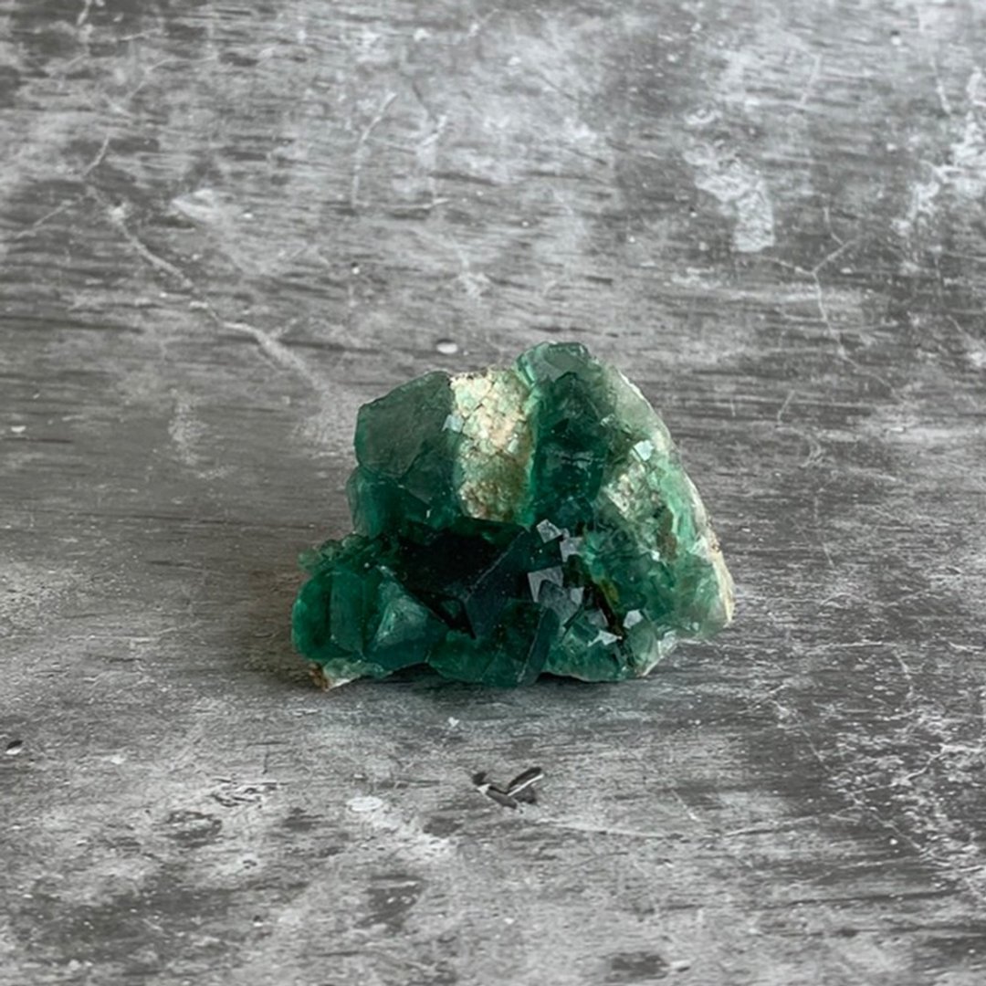 水晶簇- 绿萤石原矿   办公室疗愈微景观 设备摆饰 一物一图 - 摆饰 - 宝石 绿色