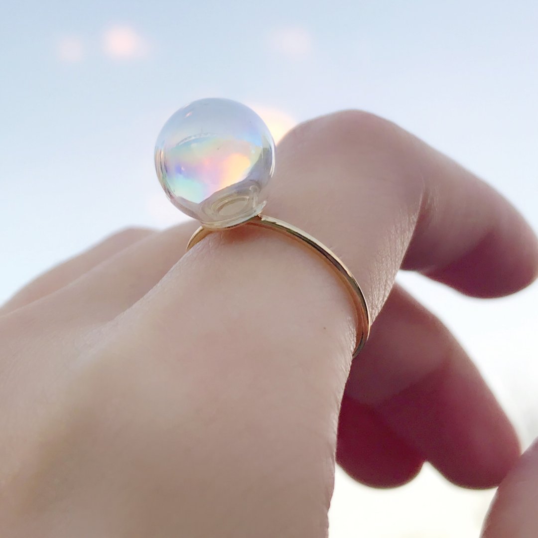 soap bubble ring - 戒指 - 玻璃 透明