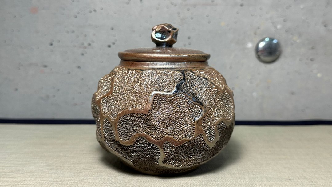 球状三两茶罐/柴烧/造型/杨博戎 - 茶具/茶杯 - 陶 