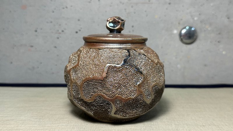 球状三两茶罐/柴烧/造型/杨博戎 - 茶具/茶杯 - 陶 
