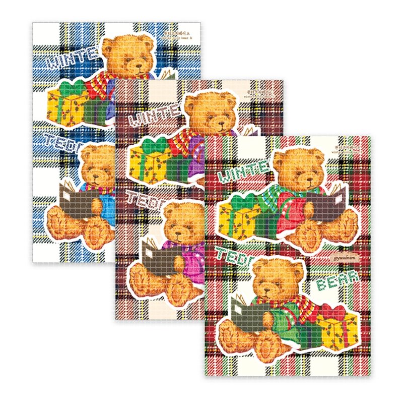冬日暖暖熊贴纸 - 贴纸 - 纸 