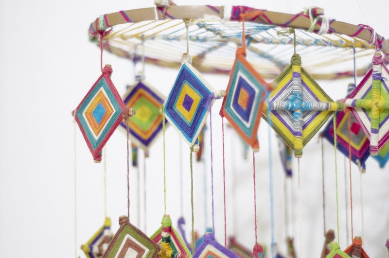 圣诞礼物 交换礼物 圣诞市集 限量一件 Boho手工编织曼达拉 mandala 上帝之眼 曼达拉编织 - 南美洲的彩虹 - 墙贴/壁贴 - 棉．麻 多色