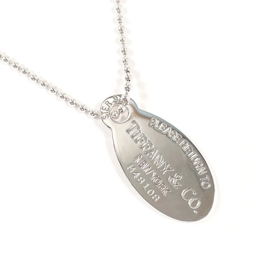 【日本直送 二手美品】蒂芙尼 TIFFANY&Co. 项链 椭圆标签 Return to Tiffany  बॉल链 银 925 - 项链 - 纯银 银色