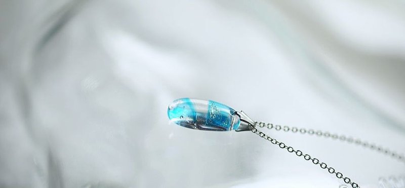 Glitter in early spring-thaw-thaw- - 项链 - 玻璃 蓝色