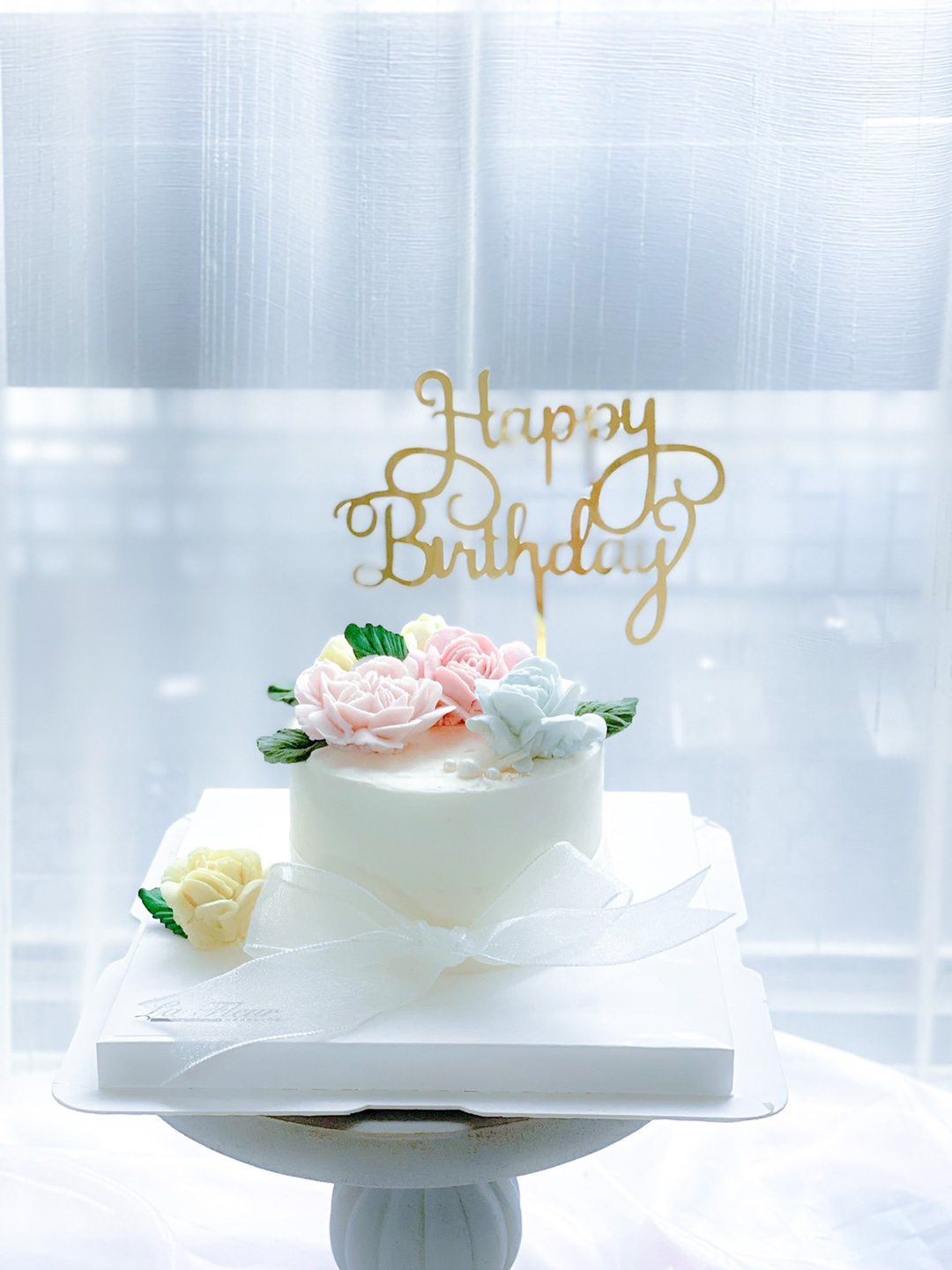 【网美生日蛋糕】限定自取!!!-粉色公主-韩国最夯裱花轻奶酪蜂蜜 - 蛋糕/甜点 - 新鲜食材 