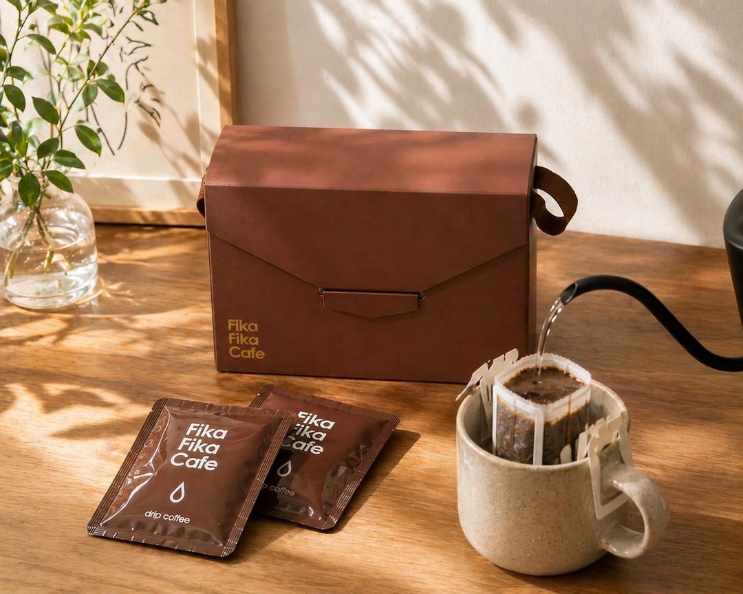 Fika Fika 风味典藏挂耳礼盒 - 咖啡 - 新鲜食材 卡其色