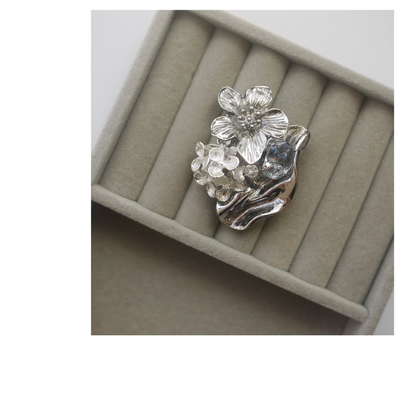 绽放 | 马尾勾 | pony hook - 发饰 - 其他材质 银色