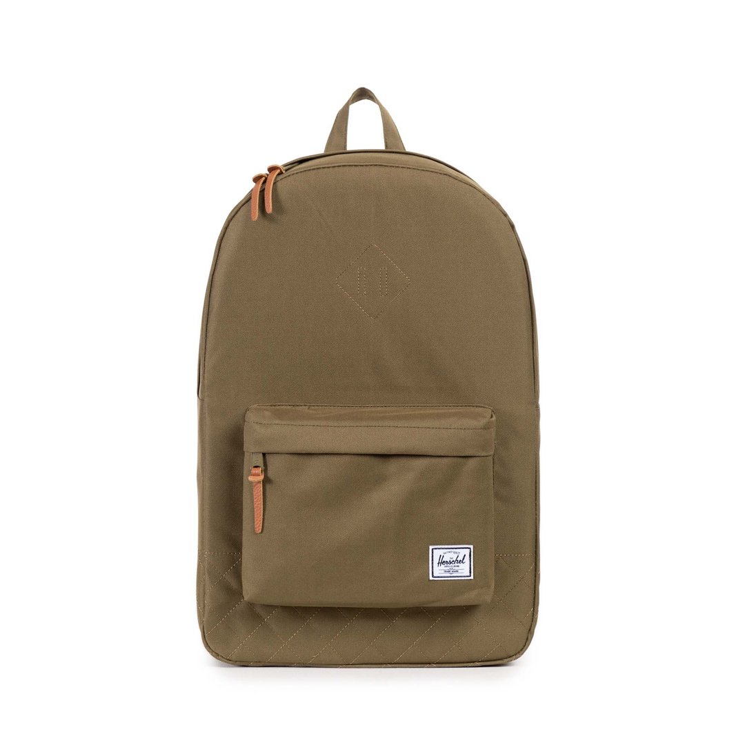 【严选】Herschel HERITAGE 菱形格纹后背包 逛街 上课 旅游都适合 加拿大品牌 男生 女生都可以背 - 后背包/双肩包 - 棉．麻 