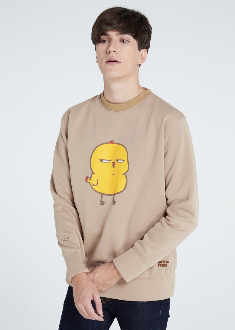 Warbie sweatshirt : Beige (light brown) - 中性连帽卫衣/T 恤 - 棉．麻 咖啡色