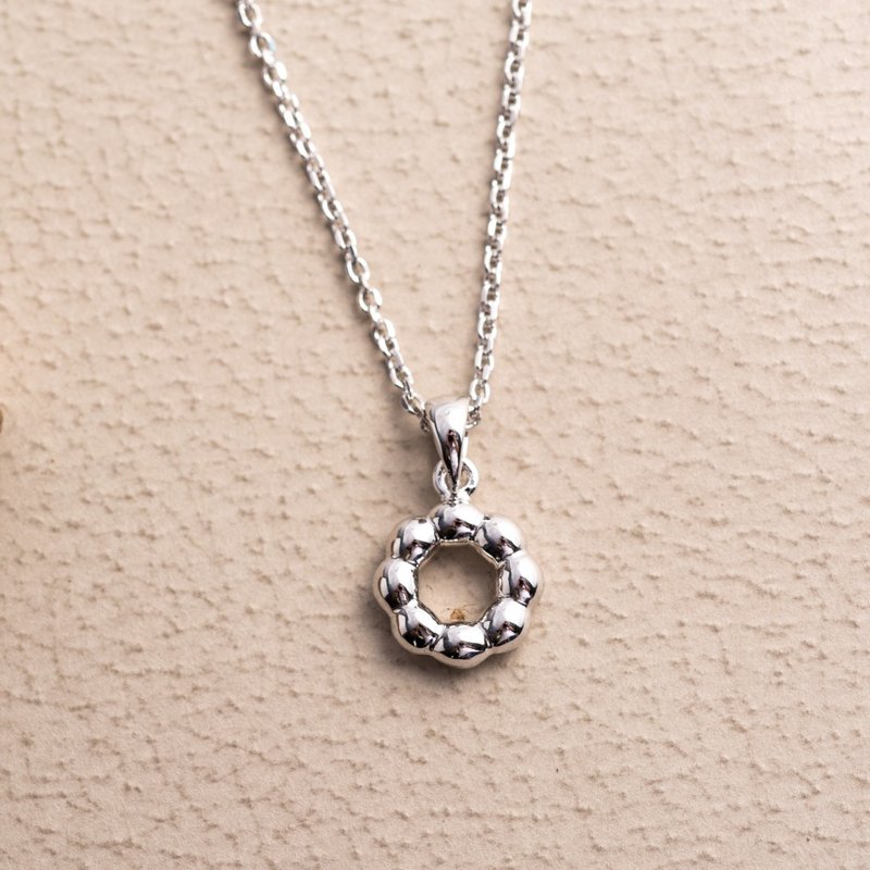 波堤甜甜圈项链 - 项链 - 其他金属 银色