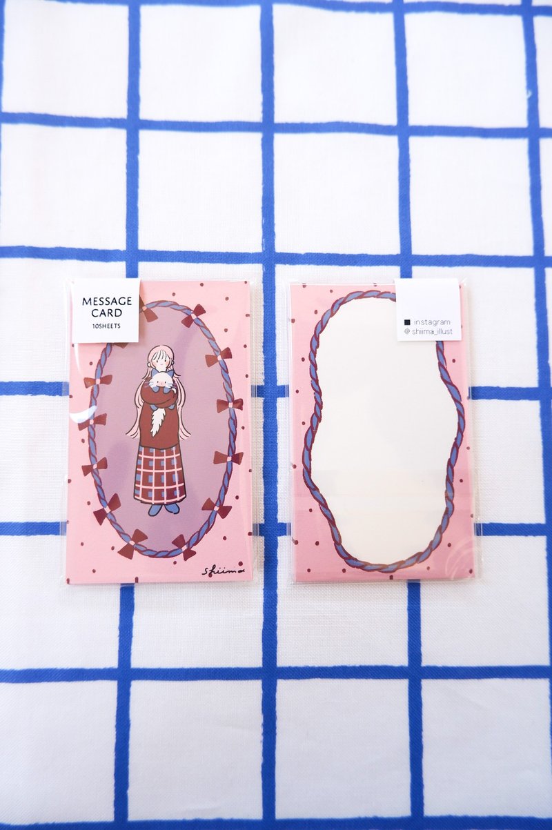 信封卡 猫咪 pink 10张入 - 卡片/明信片 - 纸 