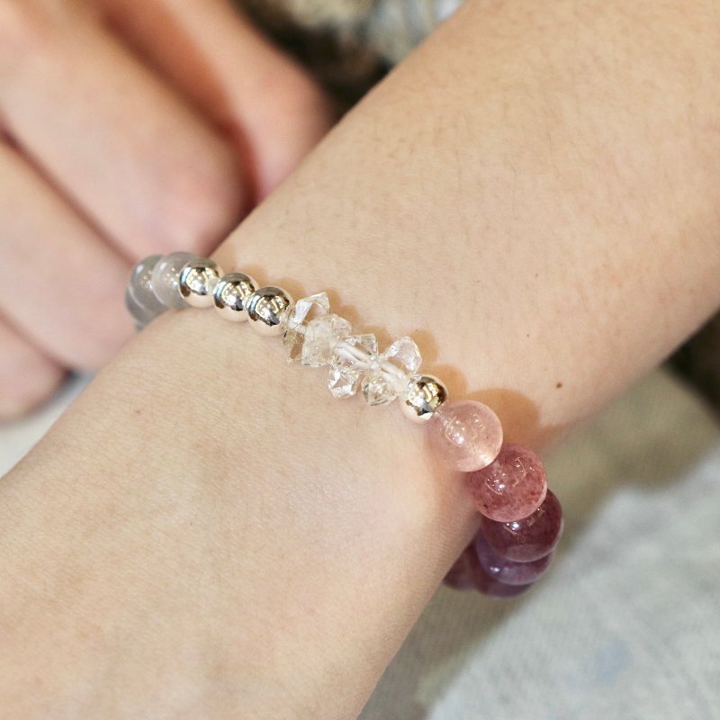 情感净化 草莓超七闪灵钻 能量手环 - 手链/手环 - 水晶 多色