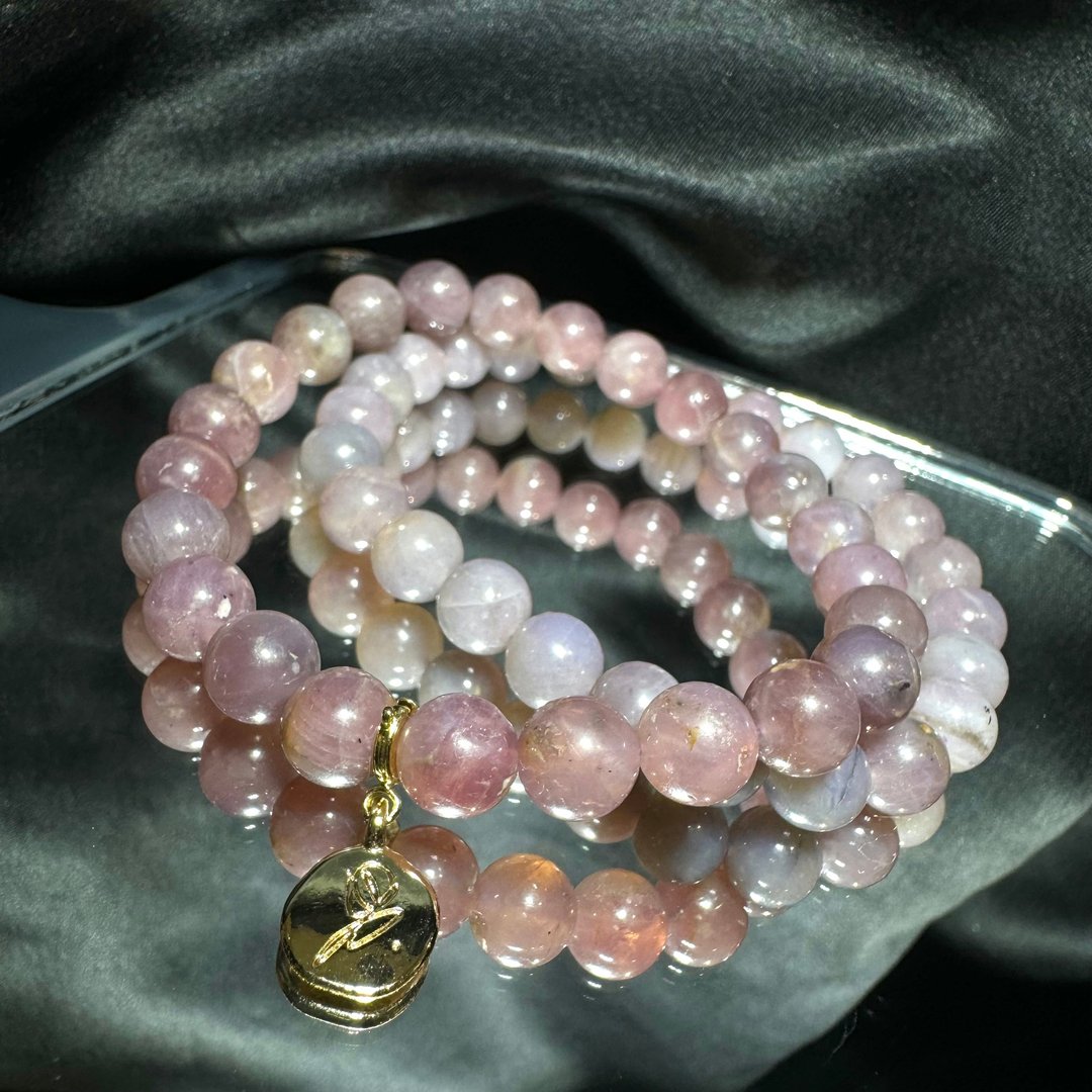 暧。桃花 人缘 紫马粉 粉晶 手链。女巫彩宝 - 手链/手环 - 水晶 紫色