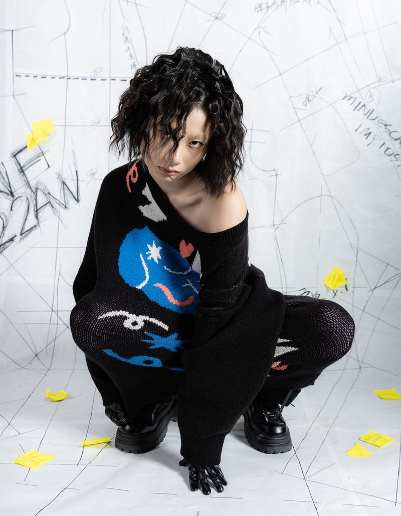 跨界联名毛衣 梦境 - 女装针织衫/毛衣 - 其他材质 黑色