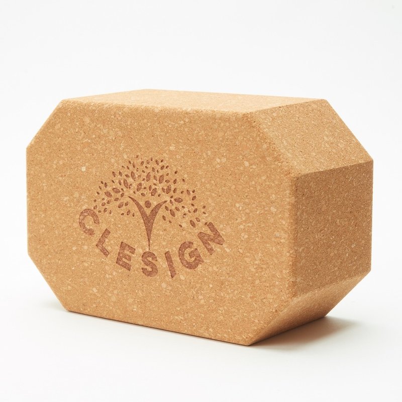 【Clesign】Cork block 无限延伸软木瑜珈砖 - 运动配件 - 其他材质 卡其色