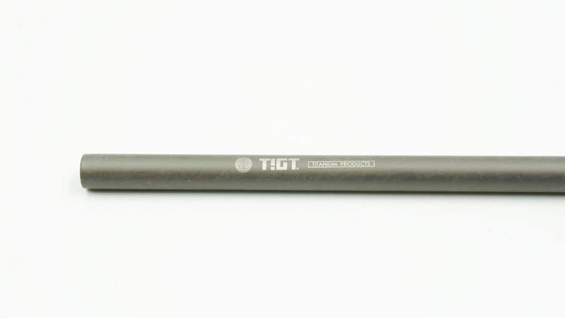 TIGT- 钛吸管 - 石纹色 - 8mm 管径 Grade1 钛金属制 - 环保吸管 - 贵金属 多色
