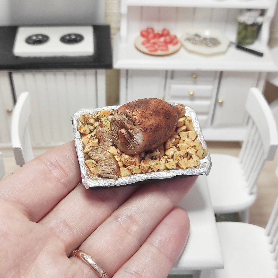 小食品 微型 迷你 娃娃的食品 比例1 6 娃娃屋 迷你食品 - 玩偶/公仔 - 粘土 