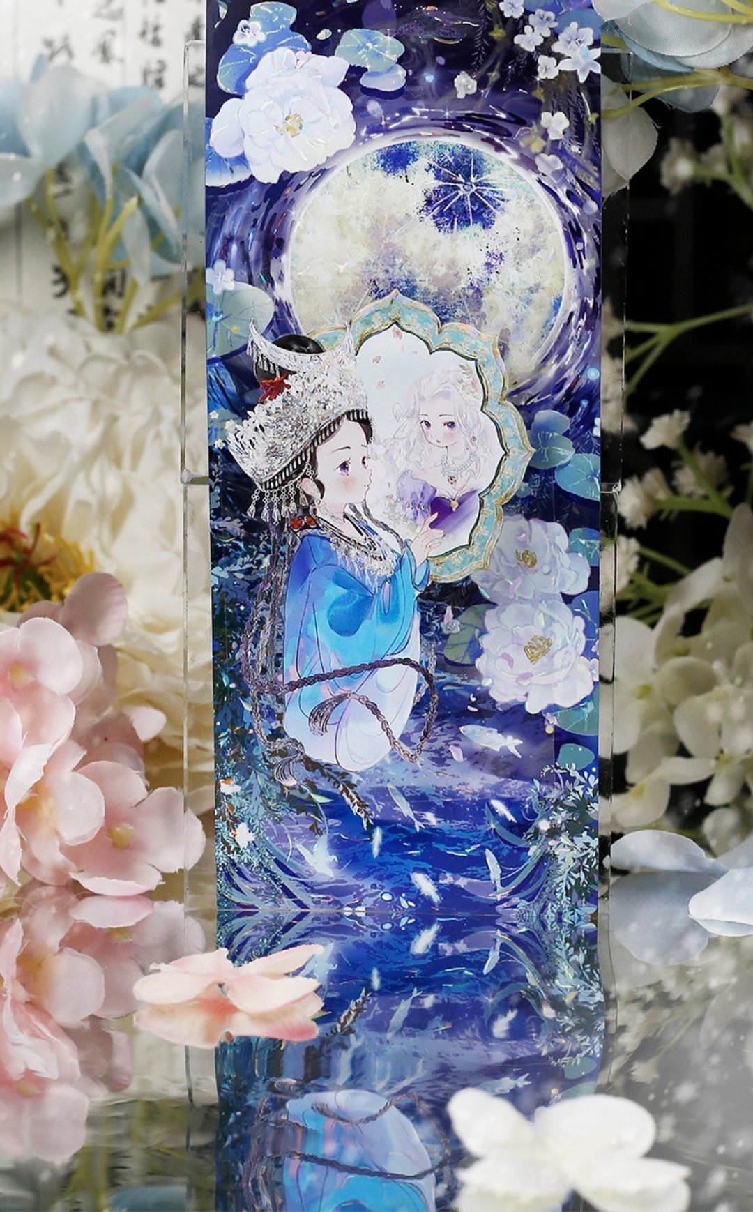 浮生若梦 東洋美人 オリエンタル 花飾り 夢幻 PET 紙膠帶 貝殼光 - 纸胶带 - 其他材质 多色