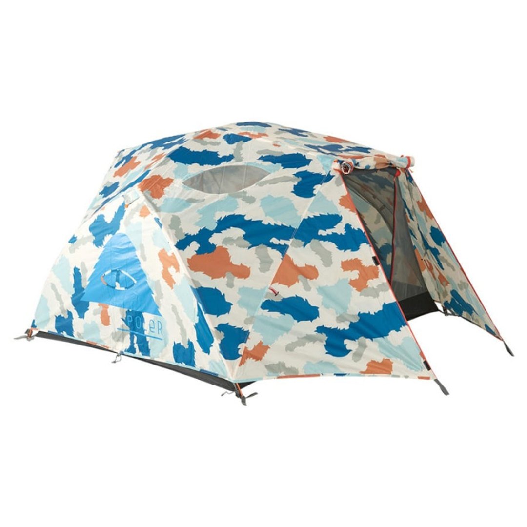 POLER TWO MAN TENT 双人帐篷 焦糖毛边迷彩 限量商品 - 露营用品 - 聚酯纤维 蓝色