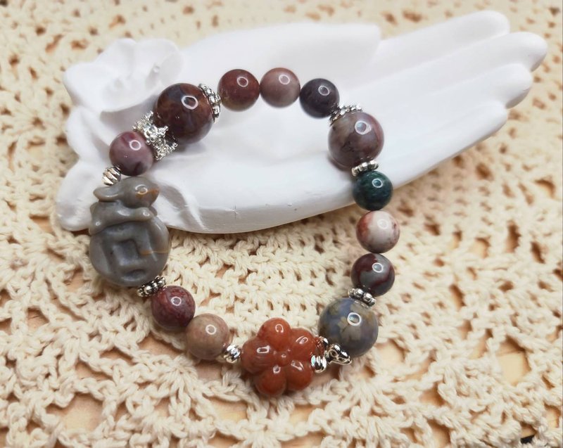 阿拉善金币兔设计款手串 - 手链/手环 - 玉石 