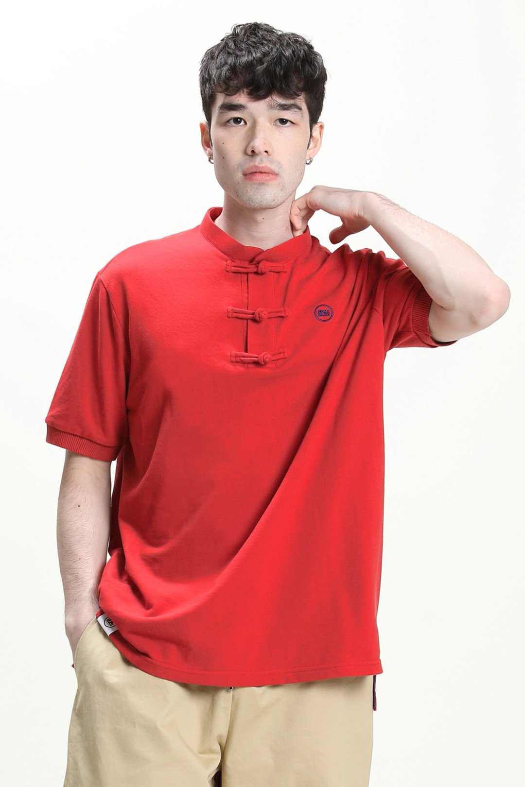 CYPHERHOOD CALVIN POLO 衫红色 - 男装上衣/T 恤 - 棉．麻 红色