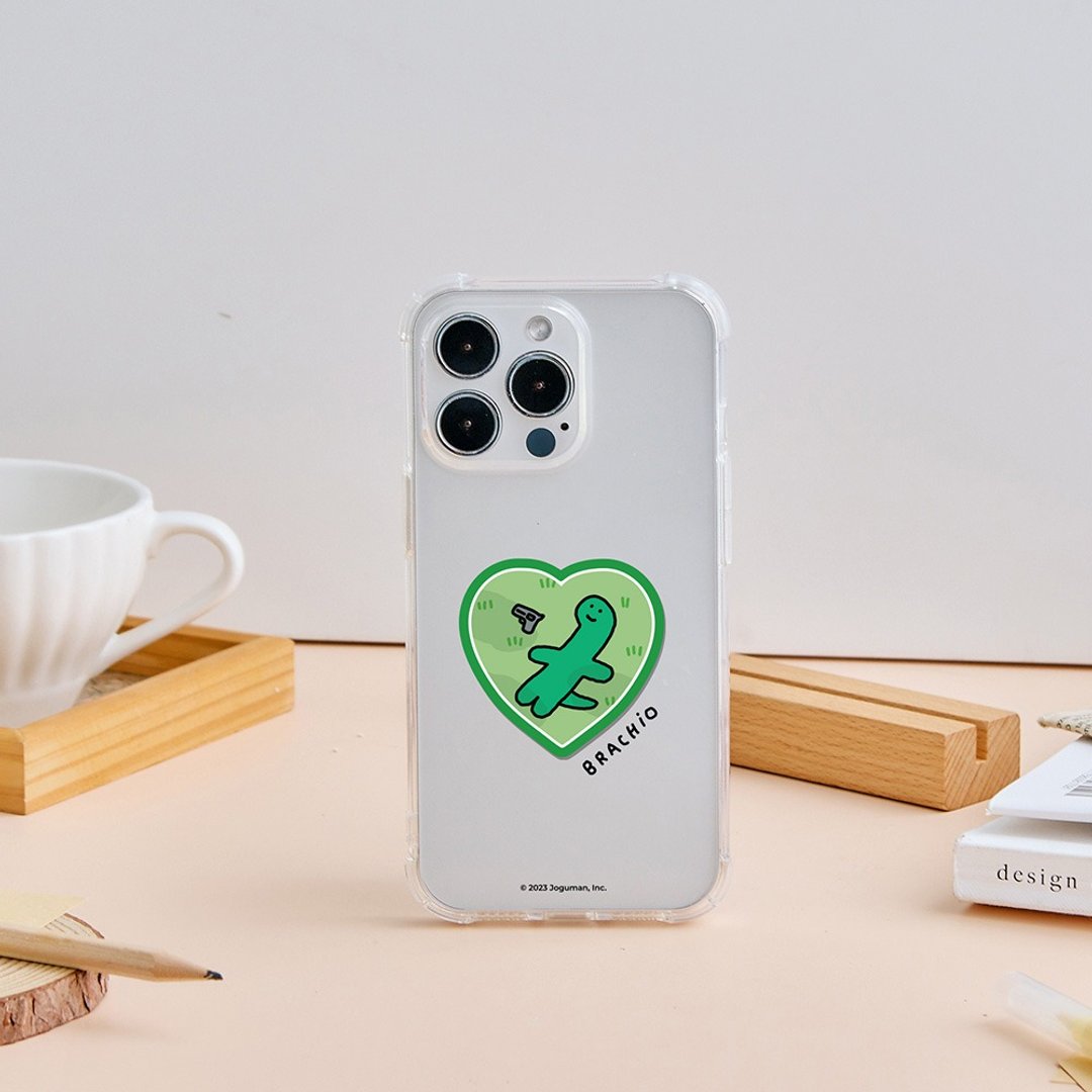 Joguman爱心躺草皮全气囊防摔iPhone手机壳 - 手机壳/手机套 - 塑料 透明