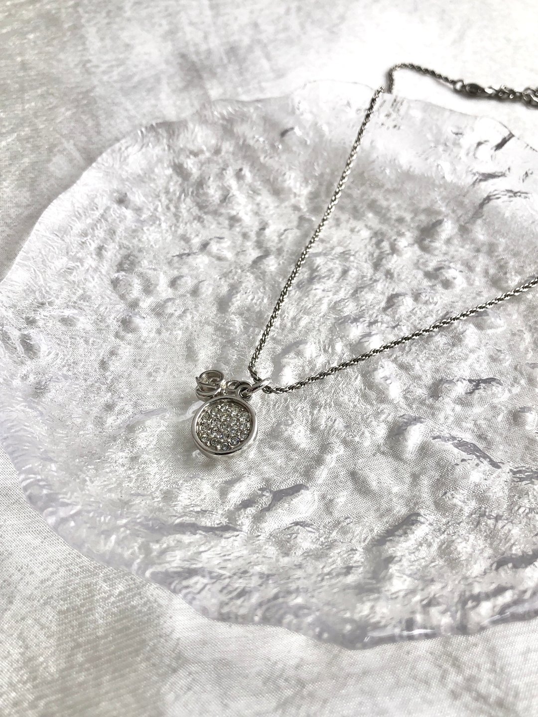 【日本直送 名牌中古包】Christian Dior クリスチャン ディオール 项链 银色 CD Logo 圆形宝石 f585fn - 项链 - 其他材质 银色