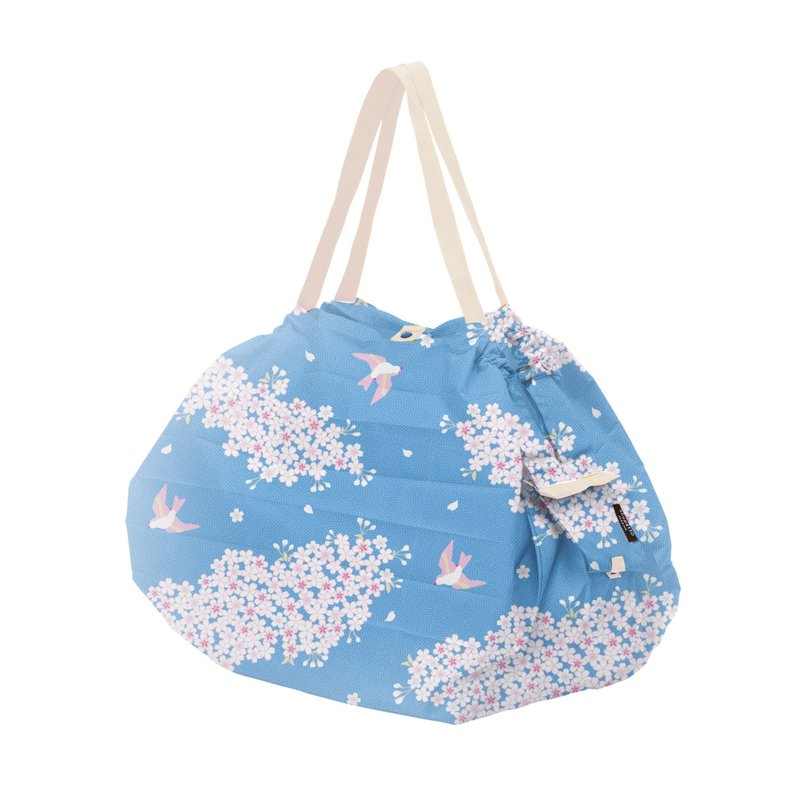 日本Shupatto折叠环保袋- Hana ni Tori (L) - 侧背包/斜挎包 - 尼龙 多色