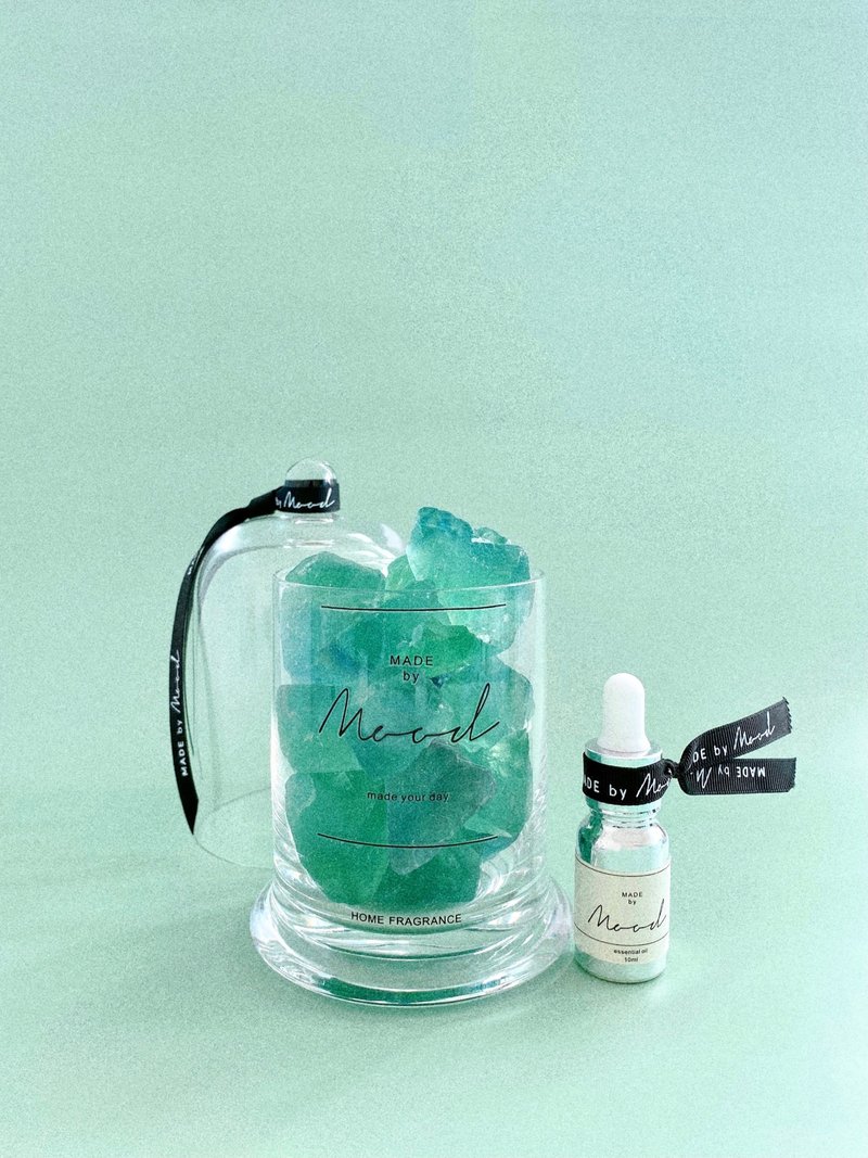 天然扩香 绿萤石 水晶原石香薰 - 香薰/精油/线香 - 水晶 绿色