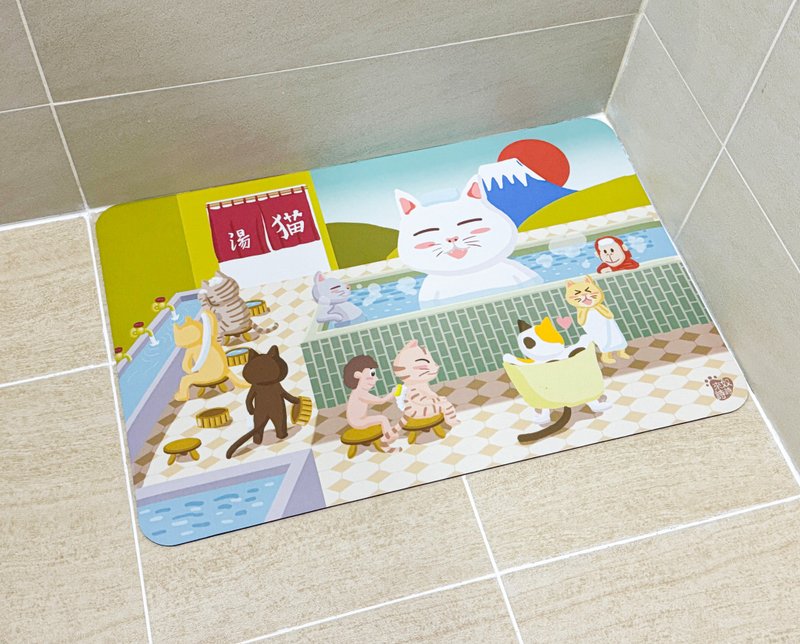猫咪圭藻土多用途软垫  B 款 猫咪澡堂 - 地垫/地毯 - 其他材质 