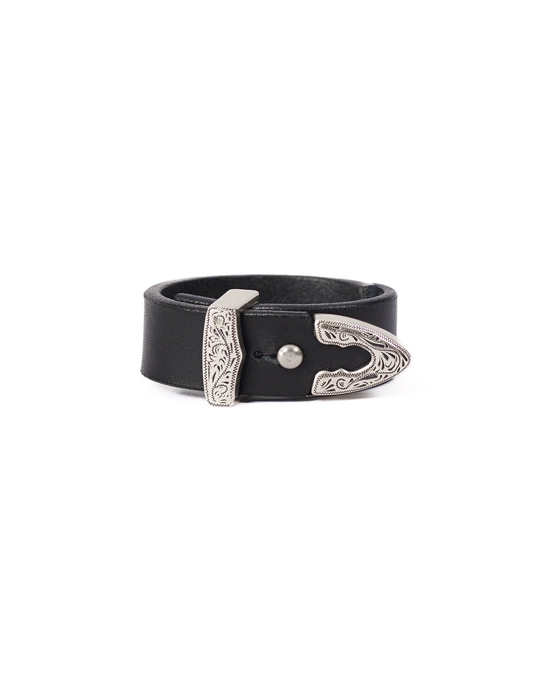 Django Bracelet|皮革手环|手链|手镯|定制化|植鞣革|西部牛仔 - 手链/手环 - 真皮 黑色